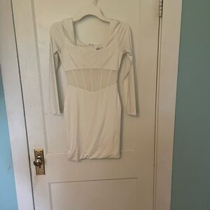 Princess Polly White Long Sleeve Dress